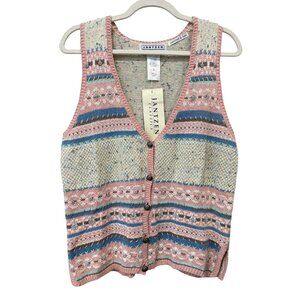Vintage 90s Jantzen Classics Sweater Vest Size XL Embroidered Cozy Deadstock NEW